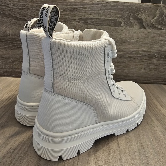 Dr. Martens Combs Boots White Poly Women's Size 8 - Picture 6 of 11